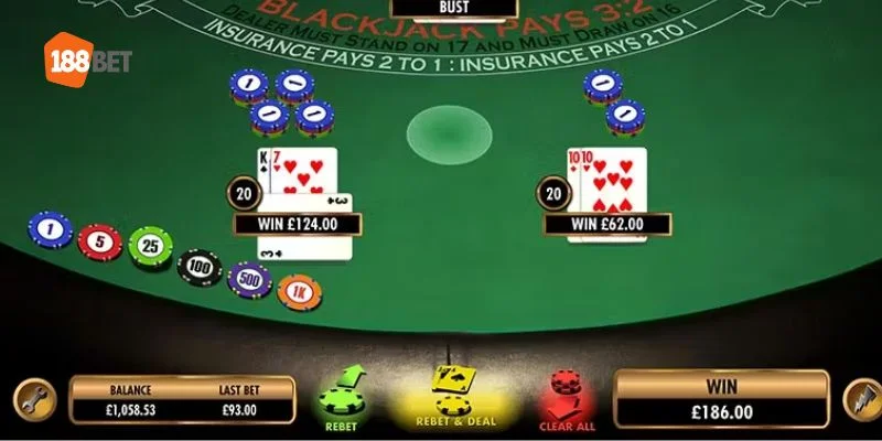Khám Phá Blackjack Online 188BET Để Thắng Lớn Với Những Mẹo Cược Đỉnh Cao 1 Sảnh chơi Blackjack online 188BET luôn được cập nhật với những tính năng hấp dẫn.