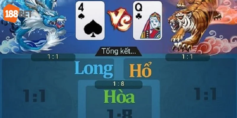 Các cửa cược trong trò chơi Bài Rồng Hổ online tại 188BET.